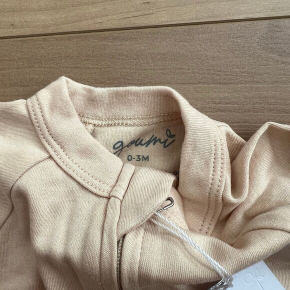 NWT Goumi Kids Dune Baby Footie SZ 0-3mo Bamboo Sleeper Zippy Sleeper Neutral - Picture 3 of 3